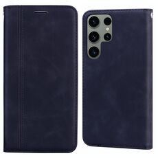 Custodia per telefono PU con vibrazione orizzontale magnetica ultra satinata per Samsung Galaxy S24 (Nero)