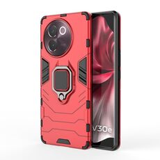 Per vivo V30E 5G antiurto PC + custodia per telefono con supporto in TPU (rosso)