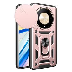 Per Honor X9b custodia per fotocamera scorrevole design TPU + custodia per PC (oro rosa)