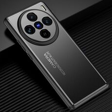 Custodia per telefono in metallo satinato per vivo X100 (nera)