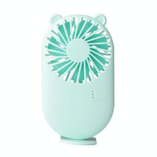 Mini ventola tascabile di ricarica portatile USB con controllo a 3 velocità (verde)