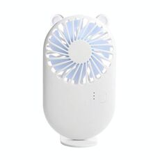 Mini ventola tascabile con ricarica USB portatile con controllo a 3 velocità (bianco perla)