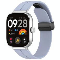 Per cinturino in silicone con fibbia magnetica pieghevole Redmi Watch 4 scanalature (azzurro)