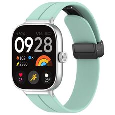 Per cinturino per orologio in silicone con fibbia magnetica pieghevole Xiaomi Mi Band 8 Pro (verde acqua)