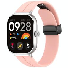 Per cinturino in silicone con fibbia magnetica pieghevole Xiaomi Mi Band 8 Pro (rosa)