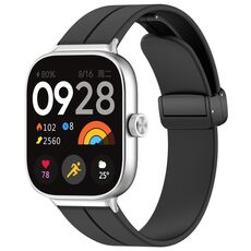 Per cinturino in silicone con fibbia magnetica pieghevole Xiaomi Mi Band 8 Pro (nero)