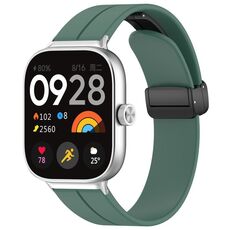 Per cinturino in silicone con fibbia magnetica pieghevole Xiaomi Mi Band 8 Pro (verde scuro)