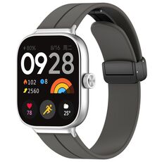 Per cinturino in silicone con fibbia magnetica pieghevole Xiaomi Mi Band 8 Pro (grigio scuro)