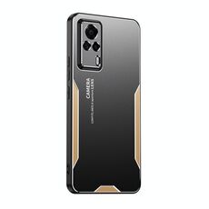 Custodia per telefono ibrida in metallo TPU per vivo S9e Blade Series (oro)
