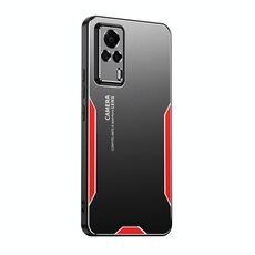 Custodia per telefono ibrida in metallo TPU per vivo S9e Blade Series (rossa)