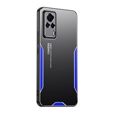 Custodia per telefono ibrida in metallo TPU per vivo S9e Blade Series (blu)