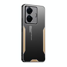 Custodia per telefono ibrida in metallo TPU per vivo S15e Blade Series (oro)