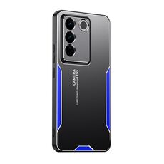 Custodia per telefono ibrida in metallo TPU per vivo S16 Blade Series (blu)