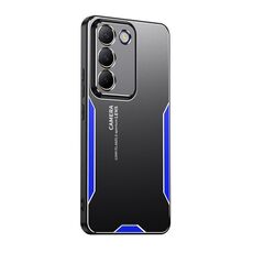 Custodia per telefono ibrida in metallo TPU per vivo Y100 5G Global Blade Series (blu)