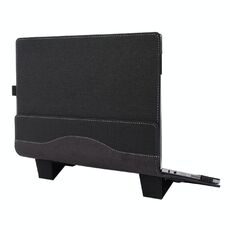 Custodia protettiva anticaduta per laptop in pelle da 15,6 pollici per Samsung Galaxy Book 4 360 con supporto (nero)