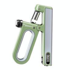 Conteggio elettronico Rafforzatore per presa manuale 10-120 kg Espansore per polso Esercitatore per dita per recupero muscolare degli allenatori(Grigio Verde)
