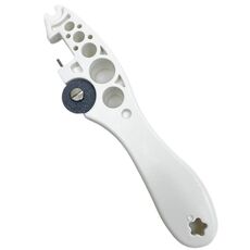 Dispositivo multifunzionale per il taglio di fiale medicinali con fiala apribottiglie (bianco)