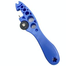 Dispositivo multifunzionale per il taglio delle fiale medicinali con apribottiglie (blu)
