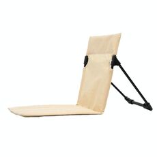 Sedia da campeggio pieghevole leggera e confortevole da campeggio Parco per il tempo libero Sedia da spiaggia portatile con cuscino singolo (Kaki)