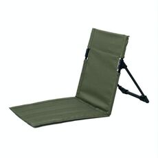 Sedia da campeggio pieghevole leggera e confortevole da campeggio Parco per il tempo libero Sedia da spiaggia portatile con cuscino singolo (Verde militare)
