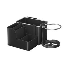Organizer per fazzoletti portabicchieri per auto, ripiano portaoggetti per box bracciolo per auto (nero)