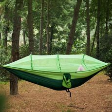 Amaca per il tempo libero nel parco all'aperto Amaca ispessita da campeggio selvaggia con zanzariere (verde scuro)