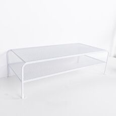 Organizer per rack in ferro battuto con staffa elevata per monitor del computer, specifiche: doppio strato