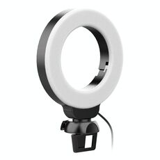 YRing48 4 pollici 48 LED Videocamera per laptop Videoconferenza Luce di riempimento per anello di bellezza dal vivo, Specifiche: Set di clip