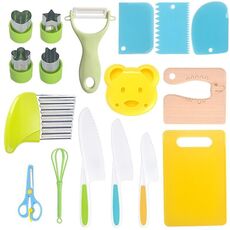 Set di coltelli da cucina per bambini, utensili da cucina per l'educazione della prima infanzia, specifiche: 17 pezzi/set