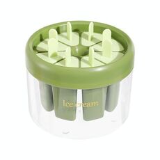 Stampi per ghiaccioli fatti in casa Macchina per ghiaccioli a 8 griglie con contenitore per il ghiaccio (verde)