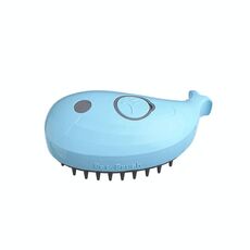 Pettine per massaggio con spray per animali domestici, spazzola vaporosa, per toelettatura e toelettatura di cani e gatti (blu balena)