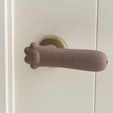 Protezione per maniglia in silicone per porta, protezione anticollisione per bambini, specifiche: Cat Claw-Marrone