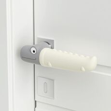 Cuscinetti anti-collisione per bambini in silicone per la protezione delle maniglie delle porte, specifiche: bianco coccodrillo
