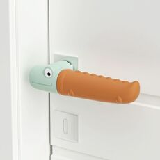 Protezione per maniglia in silicone per bambini, protezione anti-collisione per porta, specifiche: colore coccodrillo-legno
