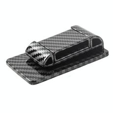 Limitatore di fibbia elastica anticollisione per cintura di sicurezza per auto (fibra di carbonio nera)