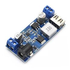 Convertitore di potenza step-down DC 24V/12V a 5V 5A Modulo di riduzione della tensione di carica USB