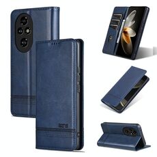 Per Honor 200 Pro AZNS Custodia magnetica in pelle di vitello con vibrazione (blu scuro)