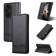 Per Honor 200 Pro AZNS custodia magnetica in pelle di vitello con vibrazione (nera)