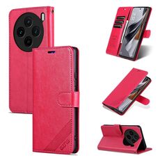 Per vivo X100S AZNS Custodia per cellulare in pelle con texture in pelle di pecora (rossa)