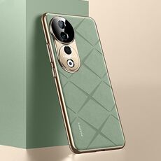 Custodia per PC in pelle tinta unita per vivo S19 Pro (verde)