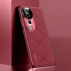 Custodia per PC in pelle tinta unita per vivo S19 Pro (rosso vino)