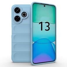 Per Xiaomi Redmi 13 4G Global Magic Shield TPU + Custodia in flanella per telefono (azzurro chiaro)
