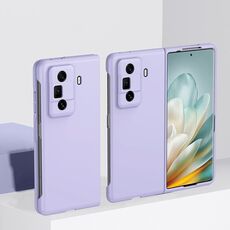 Custodia per telefono in PC ultra sottile con effetto pelle per Honor Magic Vs3 (viola)