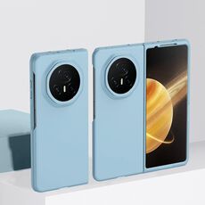 Custodia per telefono in PC ultra sottile con effetto pelle per Honor Magic V3 (blu cielo)