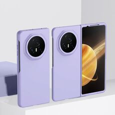 Custodia per telefono in PC ultra sottile con effetto pelle per Honor Magic V3 (viola)