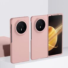 Custodia per telefono in PC ultra sottile con effetto pelle per Honor Magic V3 (rosa)