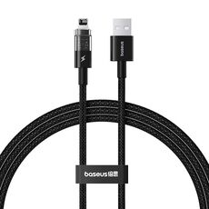 Baseus Gem Cavo dati USB trasparente da 2,4 A a 8 pin per ricarica rapida, lunghezza: 1 m (nero)