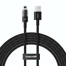 Baseus Gem Cavo dati USB trasparente da 2,4 A a 8 pin per ricarica rapida, lunghezza: 2 m (nero)