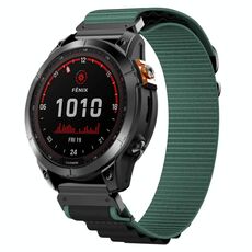 Cinturino per orologio in nylon con passante da 26 mm (nero verde)
