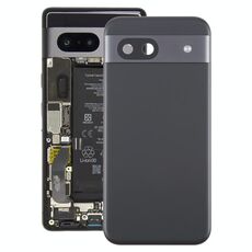 Per Google Pixel 8a Cover posteriore batteria originale con copriobiettivo fotocamera (nero)